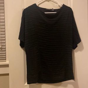 Chicos easywear black ribbed top
